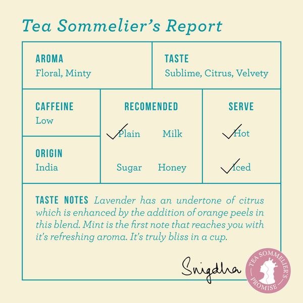 Lavender White Tea Relaxing Spa Tea with Calming Effect Tea Trunk